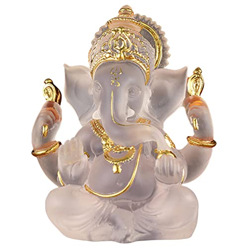 Baoblaze Ganesha Elefant Gott Statue Harz handgefertigte Skulptur Buddha Figur Dekoration für Heimdekoration Handwerk Geschenke - Weiß von Baoblaze