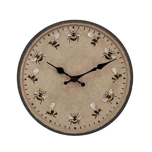 Baoblaze Gartenuhr Wetterfest Groß, Outdoor Wall Clock, Robuste 30 cm Große Hängeuhr, Wanduhr Wasserdicht Retro Aussenbereich, Kreativ Antike Wanduhr für Schwimmbad Hof Restaurant Büro Eingang von Baoblaze