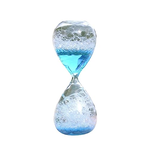 Baoblaze Glas-Sanduhr-Timer, flüssige Sanduhr, flüssiger Bewegungs-Timer, Sanduhr, Blase, singende Sanduhr, Heimdekoration, Geburtstagsgeschenke, Blau von Baoblaze