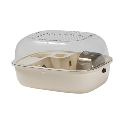 Baoblaze Großer Hamster -Käfig -Haustier liefert atmungsaktive Belüftung kleines Tier Käfig Haus für Zuckergleiter Rennmäuse Meerschweinchen Mäuse Ratten, Beige von Baoblaze