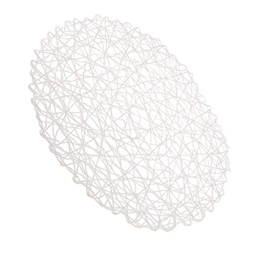 Baoblaze Handgemachte Gewebte Matten natürlichen Rattan Tischsets handgefertigte Isolierung Pad, Weiß, 38 cm von Baoblaze