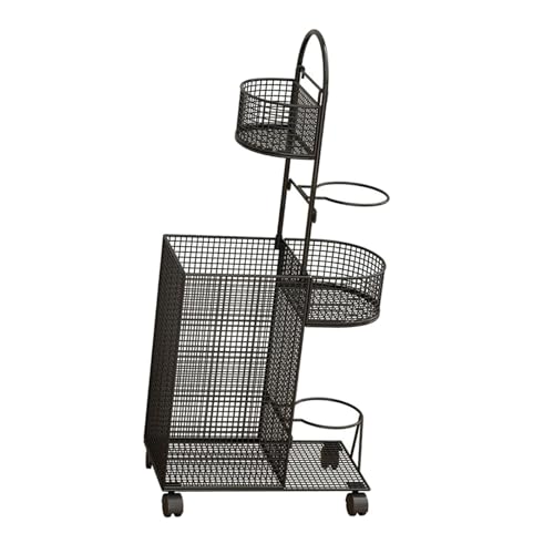 Baoblaze Indoor-Ball-Aufbewahrungsregal, Basketballhalter, Basketball-Aufbewahrungsregal, Rollballwagen mit Rädern für Yogamatte, Rugby von Baoblaze