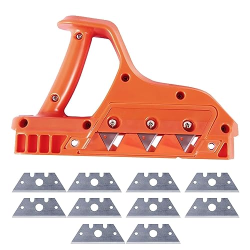 Baoblaze Kantenhobel mit drei Klingen, Gipskartonkantenschneider, Gipskartonschneider, Schleifecke, manuelles Schneidartefaktwerkzeug, tragbares Handhobel für, 45 Grad von Baoblaze