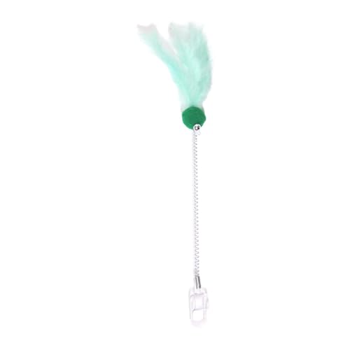 Baoblaze Katzenspielzeug mit Telefonclip für den Innenbereich, Katzenspielstab, Federglocke, Spielspielzeug für Springtraining, GrÜn von Baoblaze