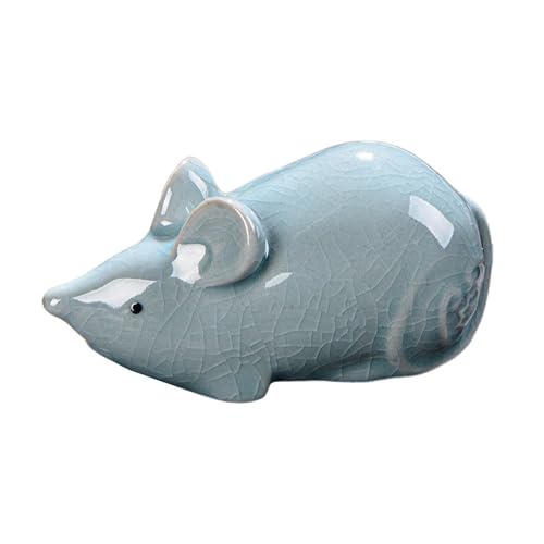 Baoblaze Keramik-Tee-Haustier-Tierstatue, Kunsthandwerk, Tischdekoration, simulierte Miniaturen, Teezeremonie für Bücherregal, Bar, Schlafzimmer, Ratte von Baoblaze
