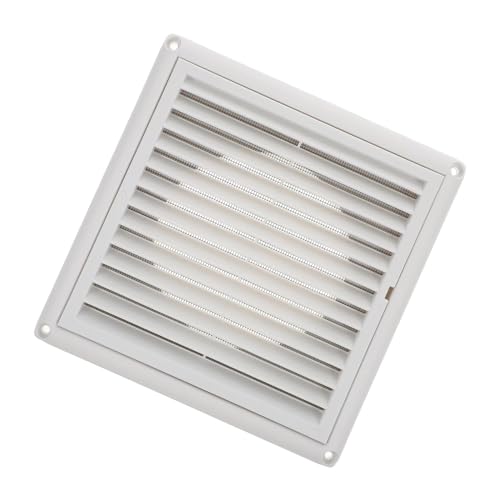 Baoblaze Lüftungsgitter Weiß Quadratisch mit Insektennetz, Weiße Abluftgitter-Lamellen Abdeckungen, ABS Lüftungsgitter Abschlussgitter, Air Vent Cover für Badezimmer, Heimbüro, Küche, 125mm von Baoblaze