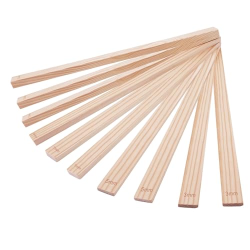 Baoblaze Messstreifen, Holz-Nudelholz-Führungen, Schlamm-Roller, Nudelholz-Abstandshalter, Sticks, Schlamm-Sticks, Führung, Schlammbrett-Werkzeuge, Style A von Baoblaze