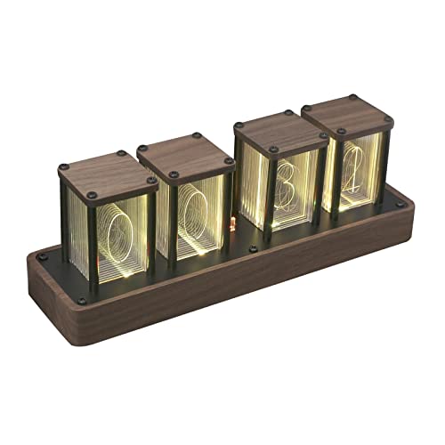 Baoblaze Nixie Tube Clock, Digitaler Wecker RGB Creative Retro Multicolor USB Nixie Tube Digitaluhr für Heimdekoration Geschenk Schreibtisch Freund, PP Vierrohr DIY Baoblaze Nixie Tube Clock, Digitaler Wecker RGB Creative Retro Multicolor USB Nixie Tube Digitaluhr für Heimdekoration Geschenk Schreibtisch Freund, PP Vierrohr DIY von Baoblaze