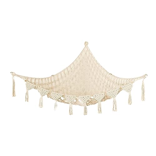 Baoblaze Stofftier-Hängematte zum Aufhängen, Plüsch Spielzeug Netz Halter, Kuscheltier Aufbewahrung Netz Hängend Organizer, Kinderzimmer Stofftier Spielzeug Hängematte für Zimmer Dekoration, Weiß von Baoblaze