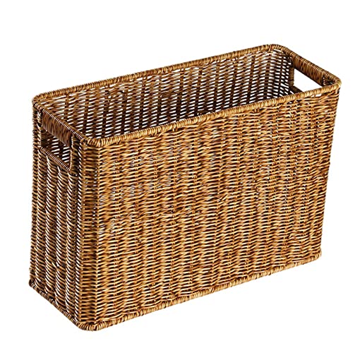 Baoblaze Rattan-ähnlicher Zeitschriftenkorb Multifunktionaler Organizer-Korb-Aufbewahrung für das Aufenthaltsraum, Dunkelbraun Baoblaze Rattan-ähnlicher Zeitschriftenkorb Multifunktionaler Organizer-Korb-Aufbewahrung für das Aufenthaltsraum, Dunkelbraun von Baoblaze