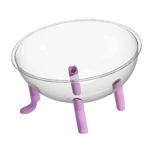 Baoblaze Raumkapsel-Katzenbett, Kätzchen-Schlafnest, Ornament, erhöhte Möbel, Haustierzubehör, praktische, stabile Acrylkuppel, Spielzeugschale, Lila von Baoblaze