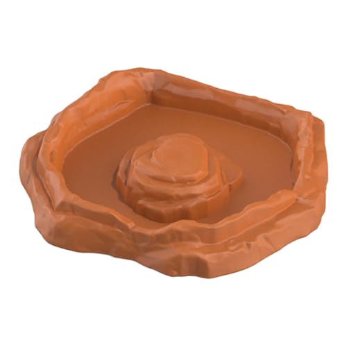 Baoblaze Reptilien-Futternapf, Wassernapf für Schildkröten, realistischer Eck-Badebecken für Reptilien, Wassernapf für Schildkröten, Light Brown M Baoblaze Reptilien-Futternapf, Wassernapf für Schildkröten, realistischer Eck-Badebecken für Reptilien, Wassernapf für Schildkröten, Light Brown M von Baoblaze