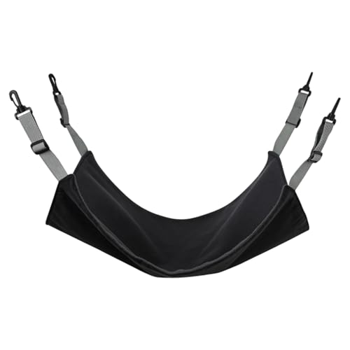 Baoblaze Reversible Katzenhänge Hängematte Haustierbett weich mit verstellbaren Gurten Haustierkäfig Hängematte doppelseitig hängende Bett für Haustiere, Schwarz von Baoblaze