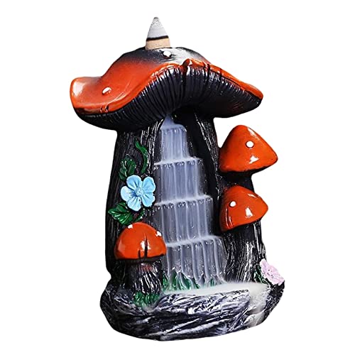 Baoblaze Rückfluss-Räuchergefäß-Ornament bastelt Wasserfall-Räucherkegel-Halter für den Tisch von Baoblaze