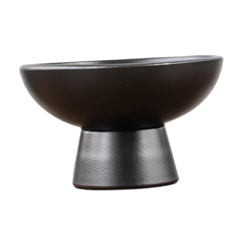 Baoblaze Runder -Blumentopf, dekorative Blumenvase, praktisches Pflanzgefäß, Ornament, florales Kunstzubehör für den Innen- und Außenbereich, Café, Schwarz von Baoblaze