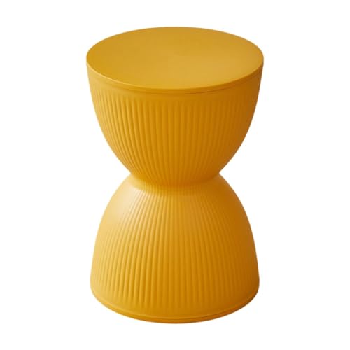 Baoblaze Runder Fußhocker, Fußhocker, moderner Mehrzweck-Sitzhocker zum Wechseln der Schuhe für Spielzimmer, Wohnung, Kinderzimmer, Wohnzimmer, Türrahmen, Gelb von Baoblaze