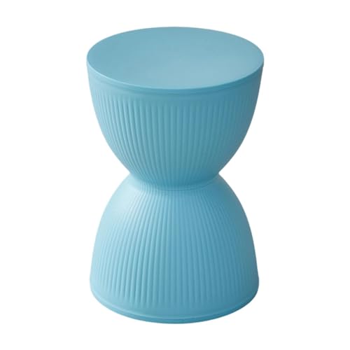 Baoblaze Runder Fußhocker, Fußhocker, moderner Mehrzweck-Sitzhocker zum Wechseln der Schuhe für Spielzimmer, Wohnung, Kinderzimmer, Wohnzimmer, Türrahmen, Hellblau von Baoblaze