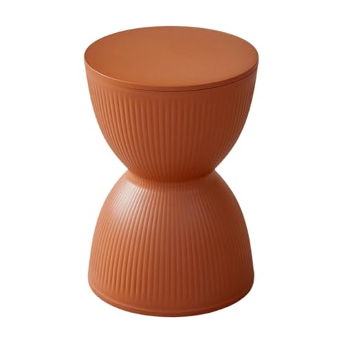 Baoblaze Runder Fußhocker, Fußhocker, moderner Mehrzweck-Sitzhocker zum Wechseln der Schuhe für Spielzimmer, Wohnung, Kinderzimmer, Wohnzimmer, Türrahmen, Rotbraun von Baoblaze