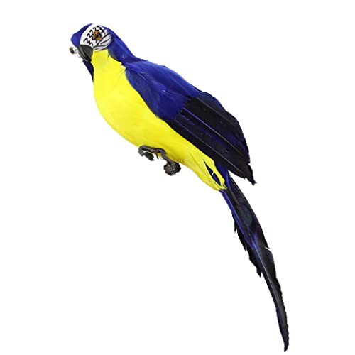 Baoblaze Simulation Parrot Statue, Gartenfiguren Papagei, Simulation Papagei Spielzeug, Harz lebensechte Vogel Ornament Figur Papagei Modell für Veranda Pathway Terrasse Hof Rasen Decor, Königsblau von Baoblaze