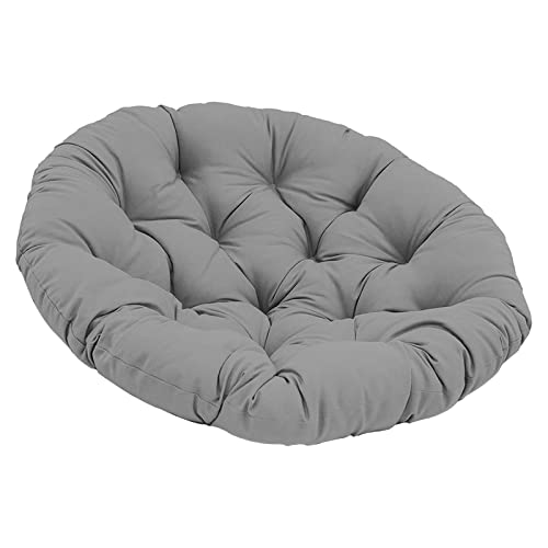 Baoblaze Gartenstuhl Kissen, 60 cm Rundes Sitzkissen, Gemütliches Stuhlauflage, Abnehmbar Sitzkissen Outdoor/Indoor, Stuhlauflagen für Schlafzimmer, Familienzimmer, Kissen für Hängesessel, Dunkelgrau von Baoblaze