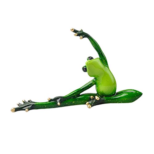 Baoblaze Sportliche Yoga Frosche Dekofigur Tierfigur Deko Tiere Figuren - A von Baoblaze