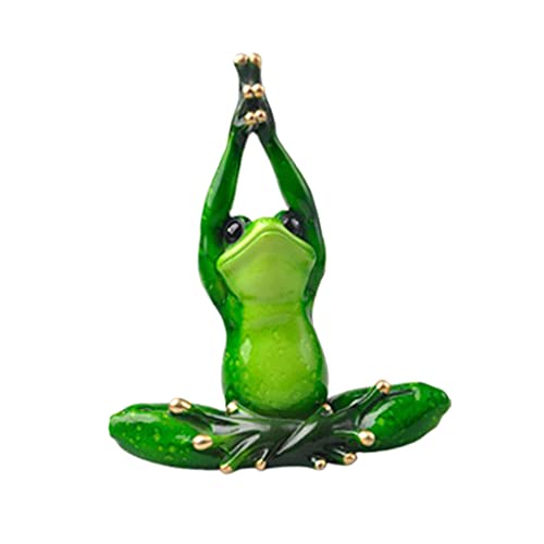 Baoblaze Sportliche Yoga Frosche Dekofigur Tierfigur Deko Tiere Figuren - B von Baoblaze