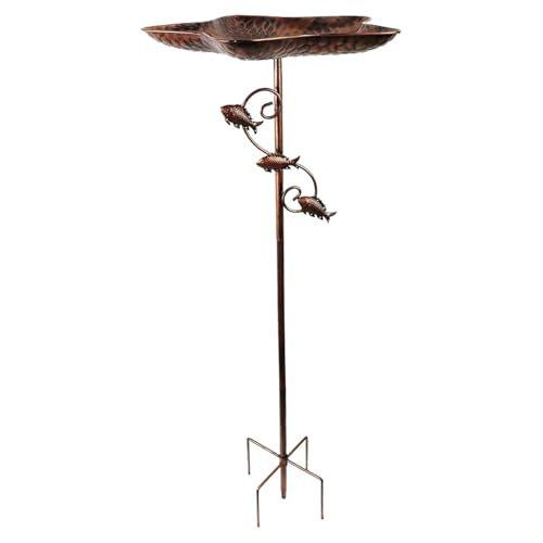 Baoblaze Star Vogelbad Schüssel Rasen Zaun mit Garten Stake Yard Vogel Feeder von Baoblaze