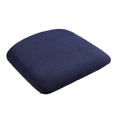 Baoblaze Stuhlbezug Sitzfläche, Esszimmerstuhl Sitzbezüge Stretch Stuhl Sitzkissen Schonbezug für Esszimmer Küche Bankett - Navy blau von Baoblaze