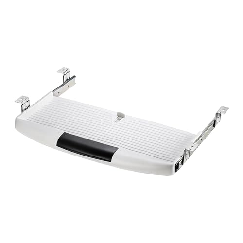 Baoblaze Tastaturablage unter dem Schreibtisch, Tastaturregal, Mehrzweck-Tastaturhalter zum Tippen, ausziehbare Tastaturschublade für das Büro, Weiß von Baoblaze