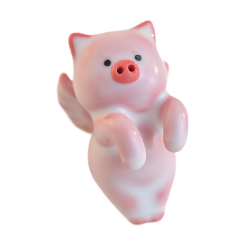 Baoblaze Tee Haustier Schwein Statue Desktop Ornament Sammlerstücke Tier Modell Fingerspitze Kleine Tee Haustier für Büro Dekorative von Baoblaze