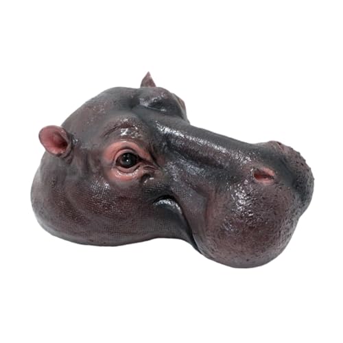 Baoblaze Teich schwimmendes, Kopf der Rasenstatue Skulptur Hippo Decoy, Teichdekoration, Teichverzierung, Gartendekor Gartenstatue von Baoblaze