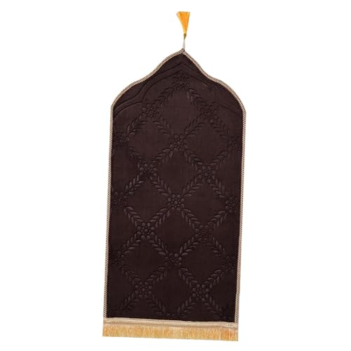 Baoblaze Traditioneller muslimischer Gebetsteppich Weich, Traditional Muslim Prayer Rug, Gebet Teppich Matte, Carpet Soft Ramadan, Muslim Prayer Rug Carpet für Kinder Frauen Männer, Kaffee von Baoblaze