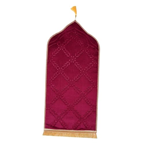 Baoblaze Traditioneller muslimischer Gebetsteppich Weich, Traditional Muslim Prayer Rug, Gebet Teppich Matte, Carpet Soft Ramadan, Muslim Prayer Rug Carpet für Kinder Frauen Männer, Rot von Baoblaze