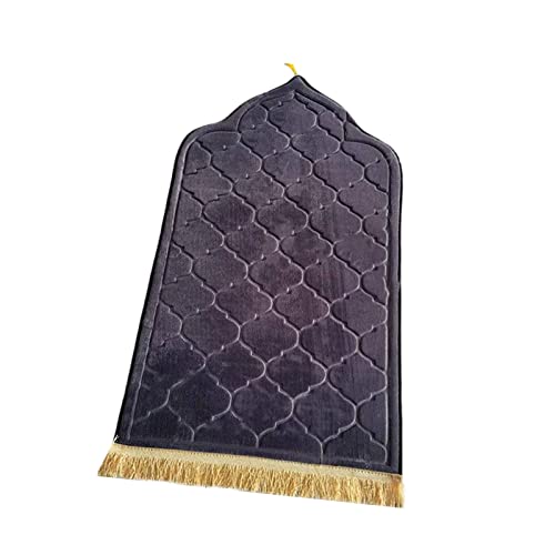 Baoblaze Traditioneller muslimischer Gebetsteppich Weich, Traditional Muslim Prayer Rug, Gebet Teppich Matte Faltbar, Muslim Prayer Rug Carpet für Kinder Frauen Männer, Grau Violett von Baoblaze