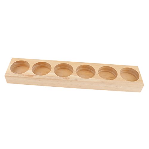 Baoblaze Tragbare Ätherische Öl Box Ätherisches Öl Flasche Aufbewahrungsbox Organisator Anzeige - Holz, 6slots 15ml von Baoblaze