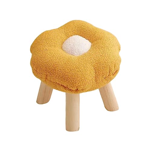 Baoblaze Tritthocker unter dem Schreibtisch, Fußstütze, Pouf, multifunktionaler Schuhwechsel, niedlicher Sofahocker, Kleiner Fußhocker für Veranda, Wohnzimmer, Gelb von Baoblaze