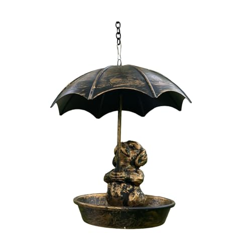Baoblaze Vogelfutterläder Wasser Fütterungsschale Regenschirmdach robuste Eisen Vögel, Hund von Baoblaze