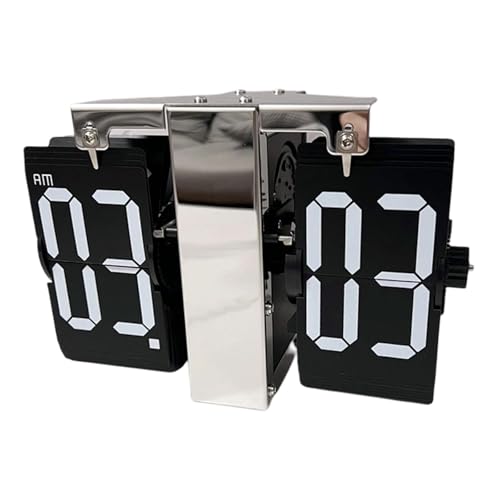 Baoblaze Wandmontierte Digitale Flip -Down -Uhr Automatische Seite Drehung Mehrzweck 8.1x3x5.4inch für Room Leichtgewicht, Style B von Baoblaze