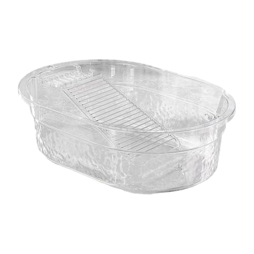 Baoblaze Waschbrettbecken, Wäschebecken, Schrubbbrett, tragbare Mehrzweck-Waschwanne für den Haushalt mit integriertem Waschbrett, Wäschewanne, Klar Baoblaze Waschbrettbecken, Wäschebecken, Schrubbbrett, tragbare Mehrzweck-Waschwanne für den Haushalt mit integriertem Waschbrett, Wäschewanne, Klar von Baoblaze