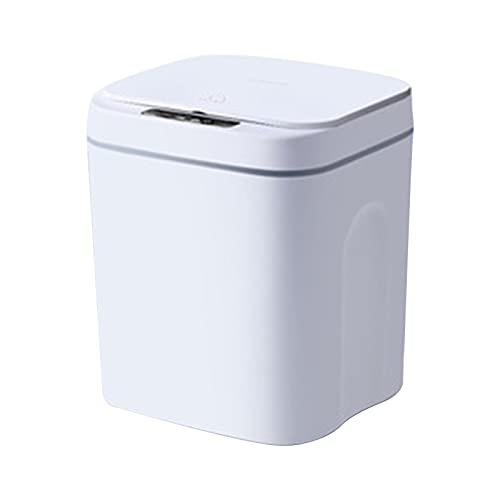 Baoblaze -Mülleimer Wasserdichtes Badezimmer Schlafzimmer mit Deckel Automatischer Induktions-Mülleimer mit USB-Ladekabel, 12L Weiß von Baoblaze