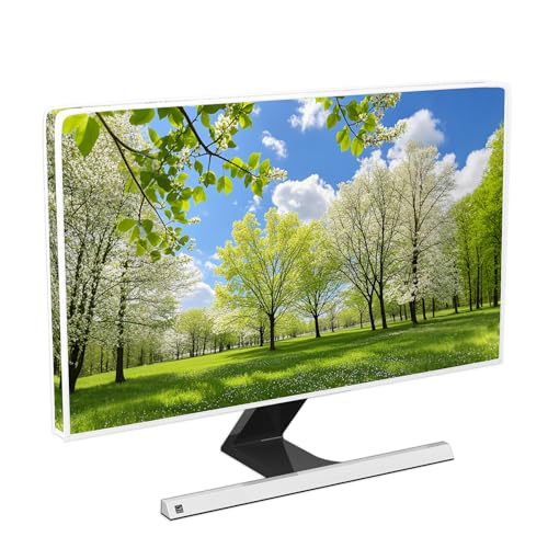 Baocicco Wasserdichte Monitor-Staubschutzhüllen, 66 cm, 68 cm, 71 cm, Computer-Monitorabdeckung, kompatibel mit iMac 66-71 cm PC, Desktop und TV, Frühlingsansicht von Baocicco