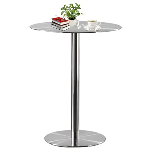 40/50/60/70 cm runder Bartisch mit langlebigem Cocktailtisch aus rostfreiem Stahl für den Innen- und Außenbereich, ideal als Bistro-Pub-Tische oder Party-Drink-Tische von Baodiale