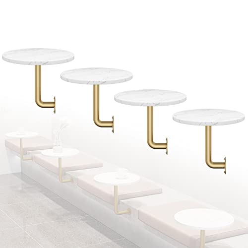 An der Wand montierte kleine Couchtische, nordischer, an der Wand montierter Kleiner runder Esstisch aus Massivholz für Milchteeläden, Cafés, Außenbereiche, Terrassen, Balkone An der Wand montierte kleine Couchtische, nordischer, an der Wand montierter Kleiner runder Esstisch aus Massivholz für Milchteeläden, Cafés, Außenbereiche, Terrassen, Balkone von Baodiale