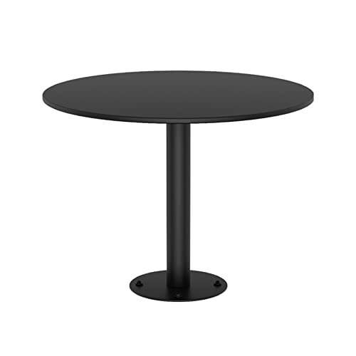 An der Wand montierte kleine Couchtische, runder Art-Deco-Beistelltisch, Beistelltisch, schwarzer Metall-Kaffeetisch, an der Wand montierter kleiner Akzent für das Wohnzimmer, Milchteeladen, Café von Baodiale