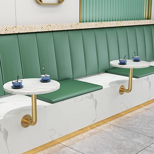 An der Wand montierte kleine Couchtische Morden Marmor Beistelltisch für Sofa An der Wand montierter Kleiner runder Kaffee mit goldenen Metallbeinen Dessertladen Milchtee Buchbar An der Wand montierte kleine Couchtische Morden Marmor Beistelltisch für Sofa An der Wand montierter Kleiner runder Kaffee mit goldenen Metallbeinen Dessertladen Milchtee Buchbar von Baodiale