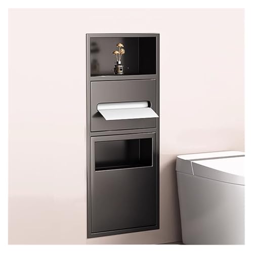 Badezimmer-Wandnische, Edelstahl, Duschnische, versenkbarer Toilettenpapierhalter, Nische, integrierter Mülleimerständer für Wohnzimmer, Küche, Badezimmer Badezimmer-Wandnische, Edelstahl, Duschnische, versenkbarer Toilettenpapierhalter, Nische, integrierter Mülleimerständer für Wohnzimmer, Küche, Badezimmer von Baodiale