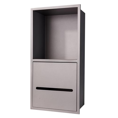 Baodiale Badezimmer-Wandnische, Duschnische aus Edelstahl 304, wasserdichtes Wandregal für Shampoo und Toilettenartikel, eingebettete Nischenaufbewahrung, 20 x 40 x 12,5 cm, ideal für den Einsatz im Baodiale Badezimmer-Wandnische, Duschnische aus Edelstahl 304, wasserdichtes Wandregal für Shampoo und Toilettenartikel, eingebettete Nischenaufbewahrung, 20 x 40 x 12,5 cm, ideal für den Einsatz im von Baodiale