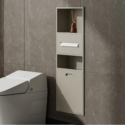 Baodiale Badezimmer-Wandnische, Edelstahl-Duschnische, versenkbares, wasserdichtes Regal für Badezimmer-Toilettenartikel, Toilettenpapier und Mülleimer-Aufbewahrung, perfekt für Küche, Wohnzimmer, Baodiale Badezimmer-Wandnische, Edelstahl-Duschnische, versenkbares, wasserdichtes Regal für Badezimmer-Toilettenartikel, Toilettenpapier und Mülleimer-Aufbewahrung, perfekt für Küche, Wohnzimmer, von Baodiale