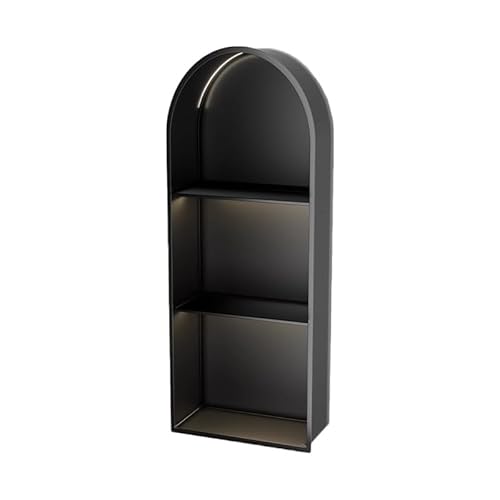 Baodiale Badezimmer-Wandnische, gewölbtes Duschregal aus Edelstahl mit LED-Beleuchtung, an der Wand montiertes Badezimmer-Organizer-Gestell für Küche und Aufbewahrung, Keine Fliesen erforderlich von Baodiale