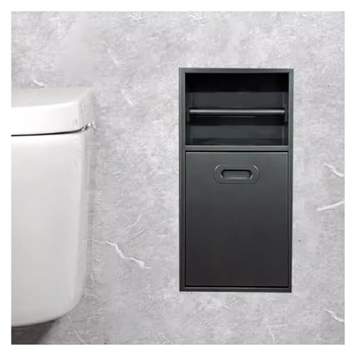 Baodiale Badezimmer-Wandnische, mehrschichtiges Duschregal aus Edelstahl mit Toilettenpapieraufbewahrung, einfach zu installierender Mülleimer-Organizer von Baodiale